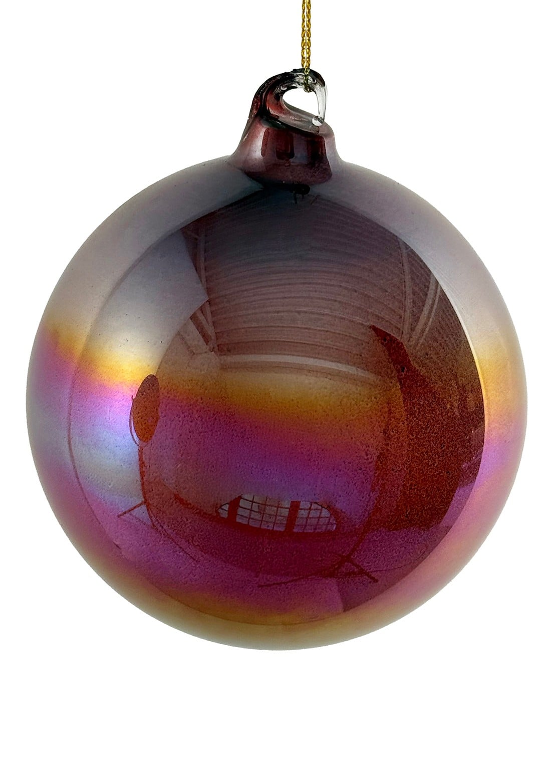 Shishi Pearl kerstbal 10 cm - voorkant roze