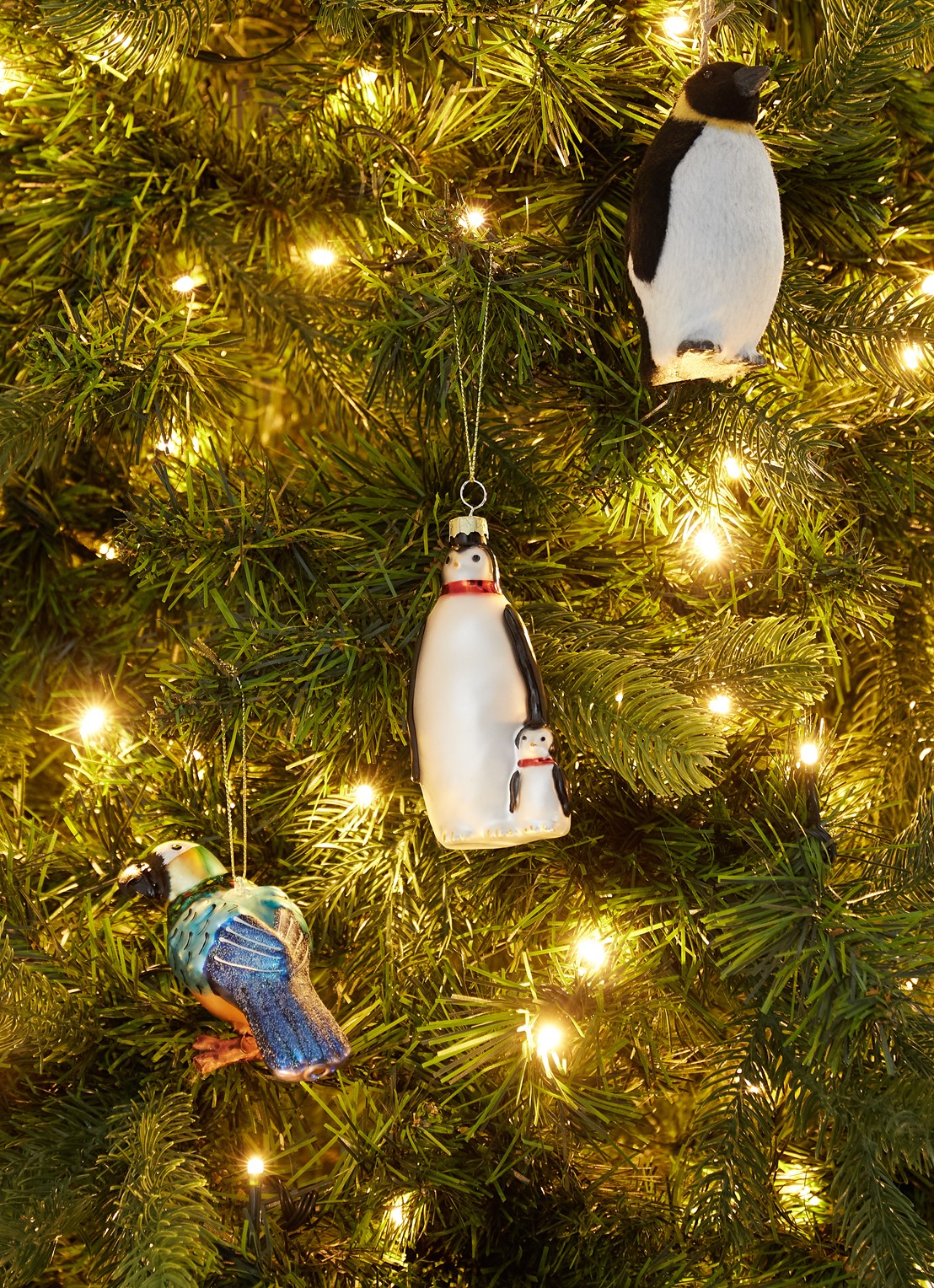 Shishi Pinguins kersthanger 11 cm - voorkant 3 wit