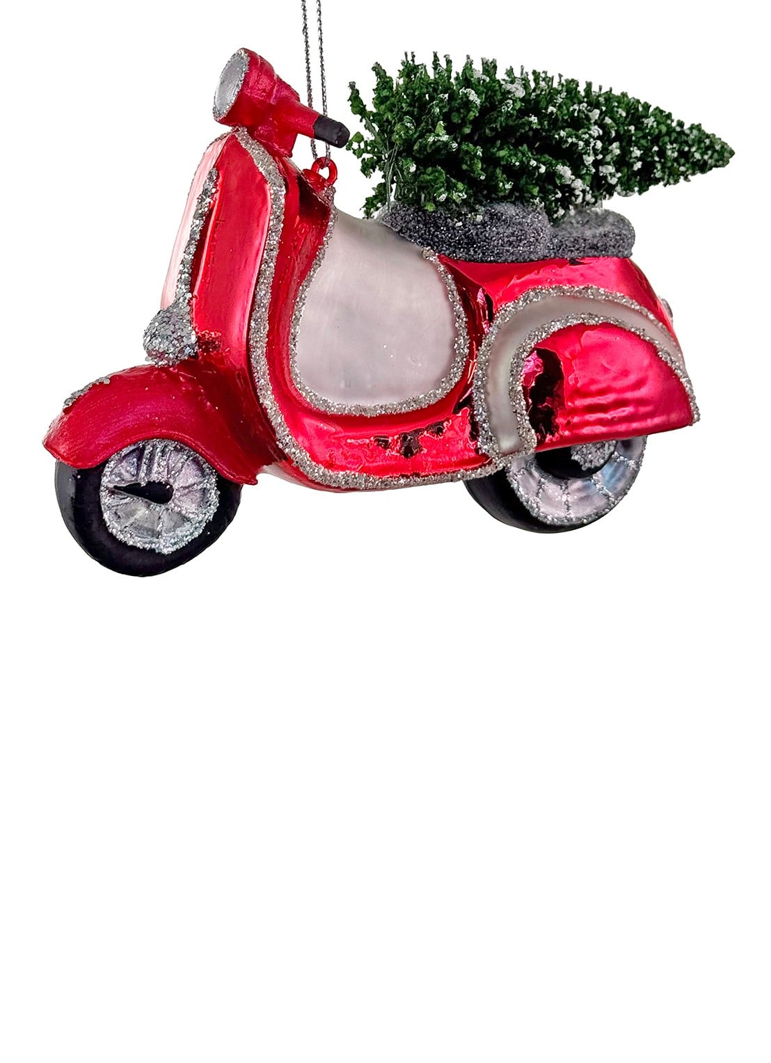 Shishi Scooter kersthanger 14 cm - voorkant rood