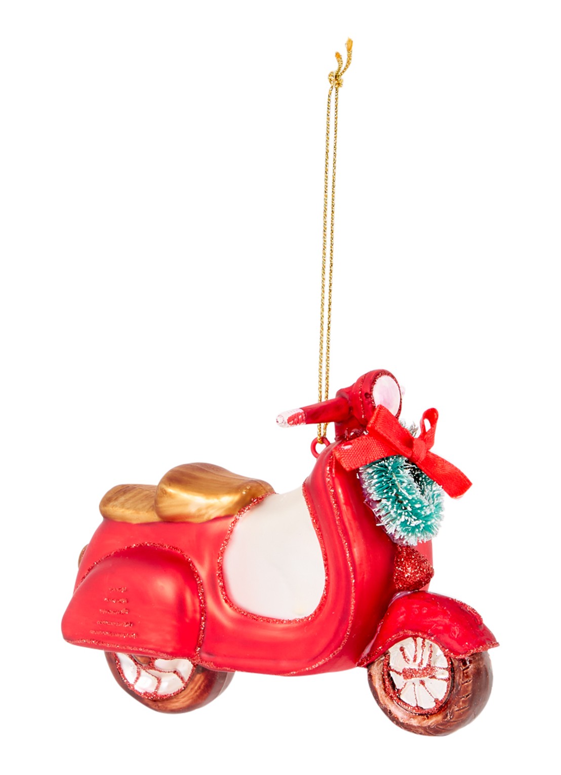 Shishi Scooter kersthanger 9 cm - voorkant rood