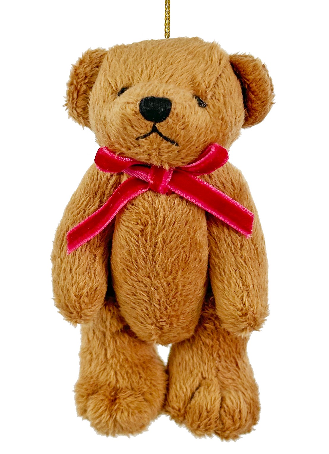 Shishi Teddy Bear kersthanger 11 cm - voorkant lichtbruin