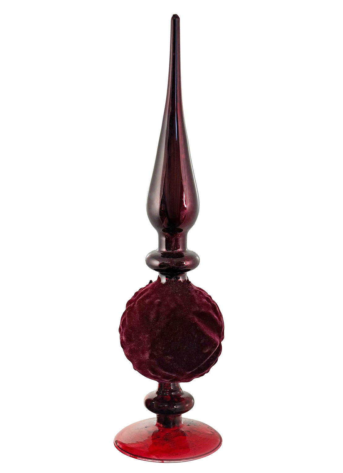 Shishi Velvet piek 33 cm - voorkant bordeauxrood