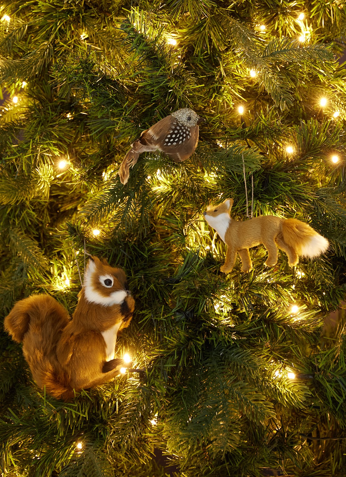 Shishi Vogel ornament 12 cm - voorkant 2 bruin