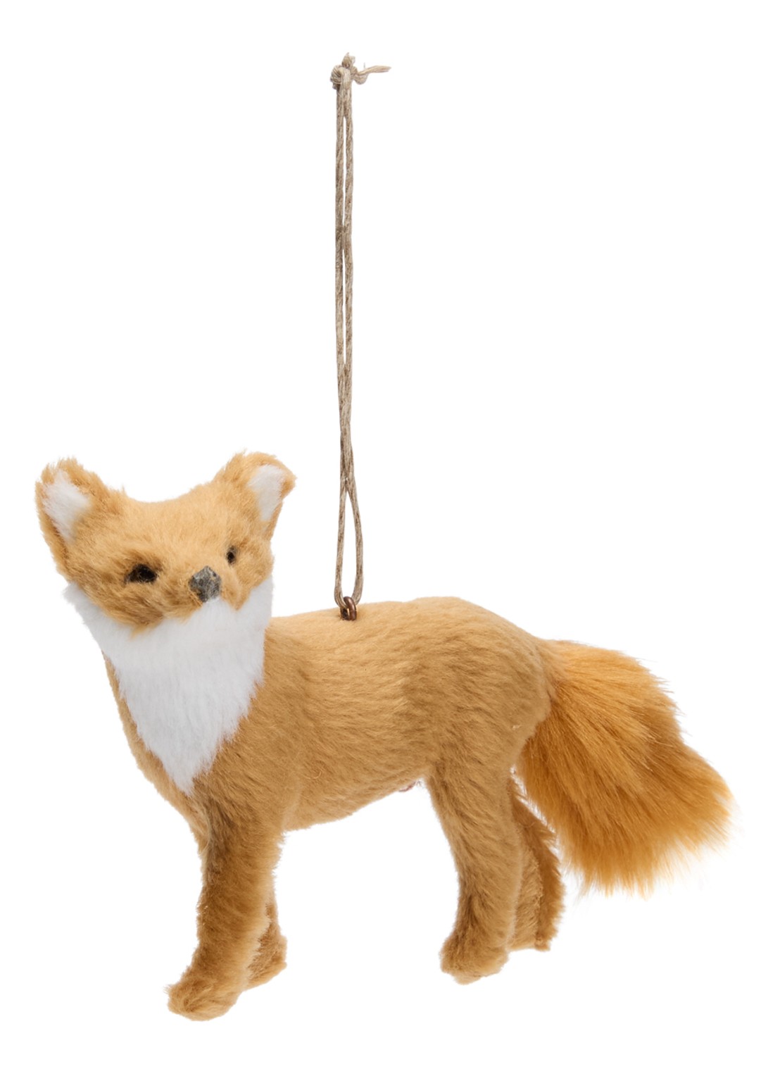 Shishi Vos kersthanger 16 cm - voorkant lichtbruin