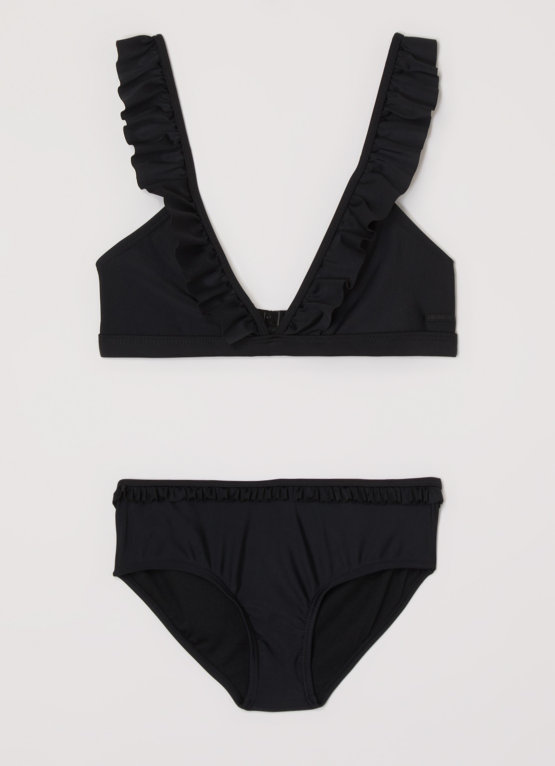 Shiwi Bella bikiniset met ruches - voorkant zwart