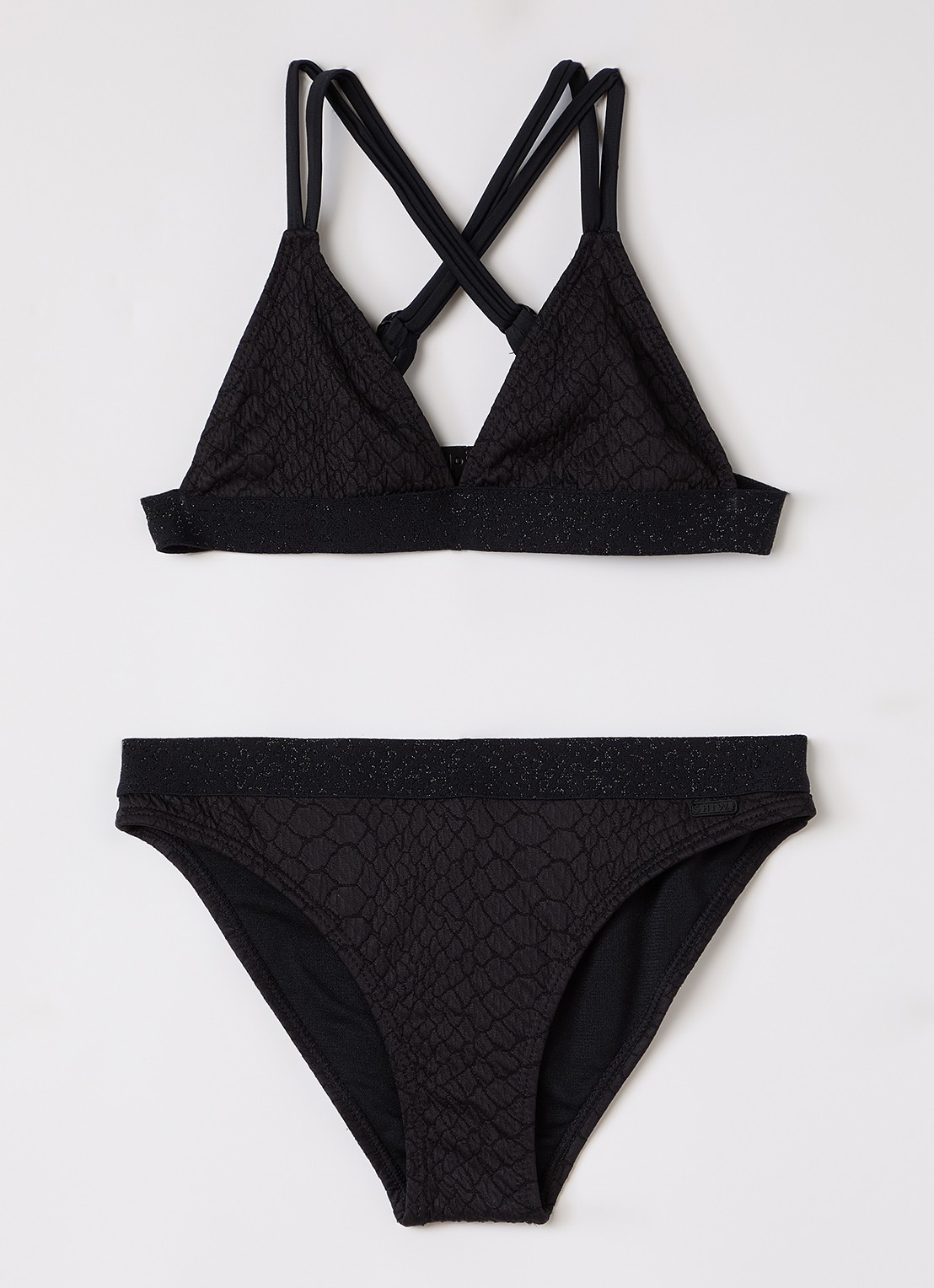 Shiwi Luna bikiniset met structuur - voorkant zwart
