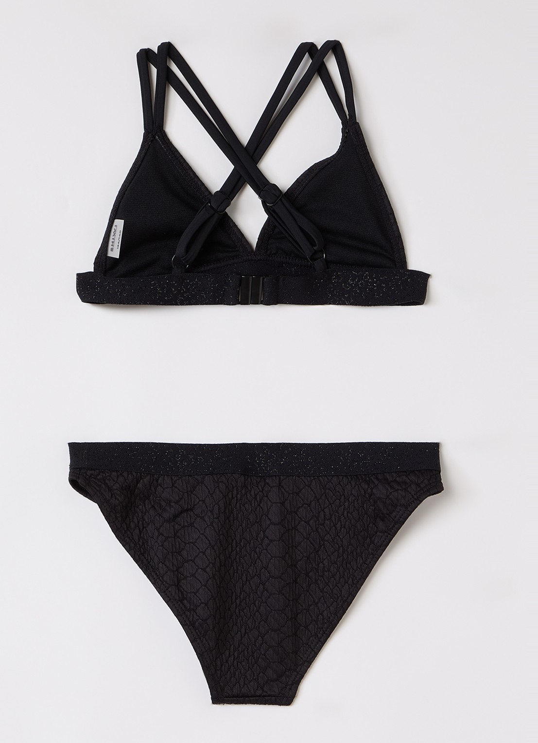Shiwi Luna bikiniset met structuur - voorkant 2 zwart