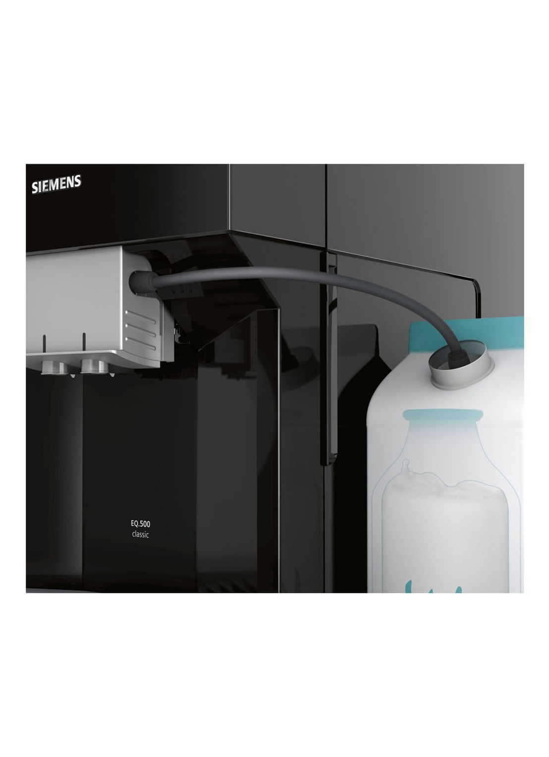 Siemens EQ. 500 espressomachine TP503R09 - detail zwart
