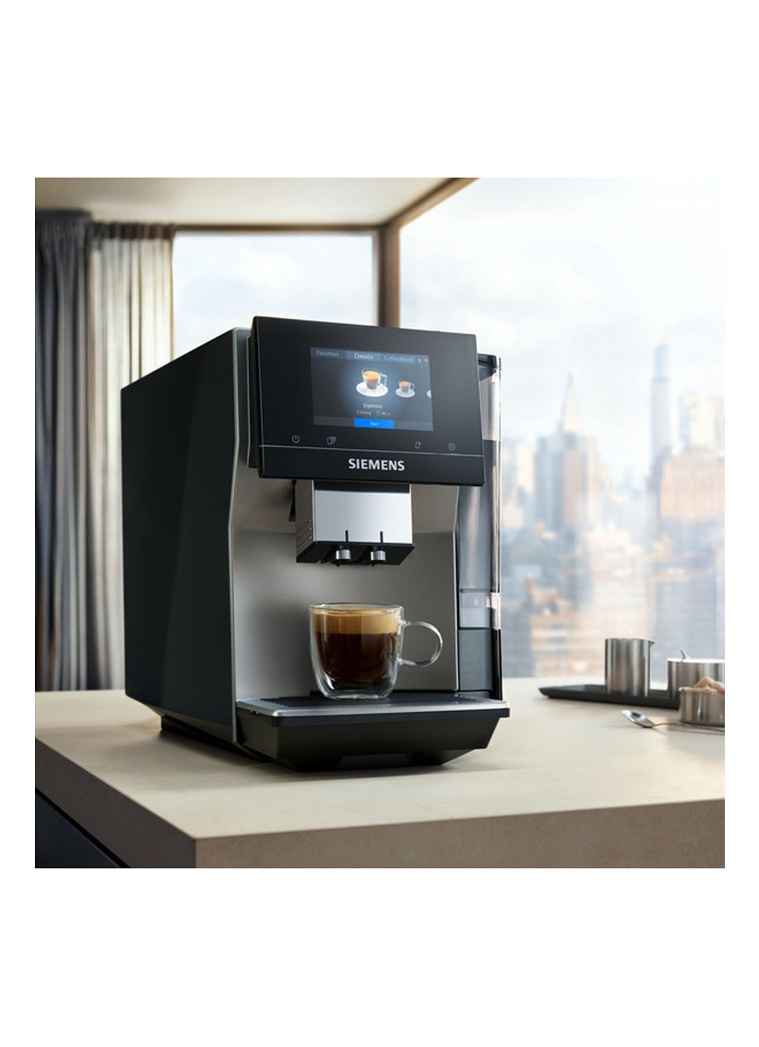 Siemens EQ.700 Classic espressomachine volautomaat TP705R01 - detail 2 donkergrijs