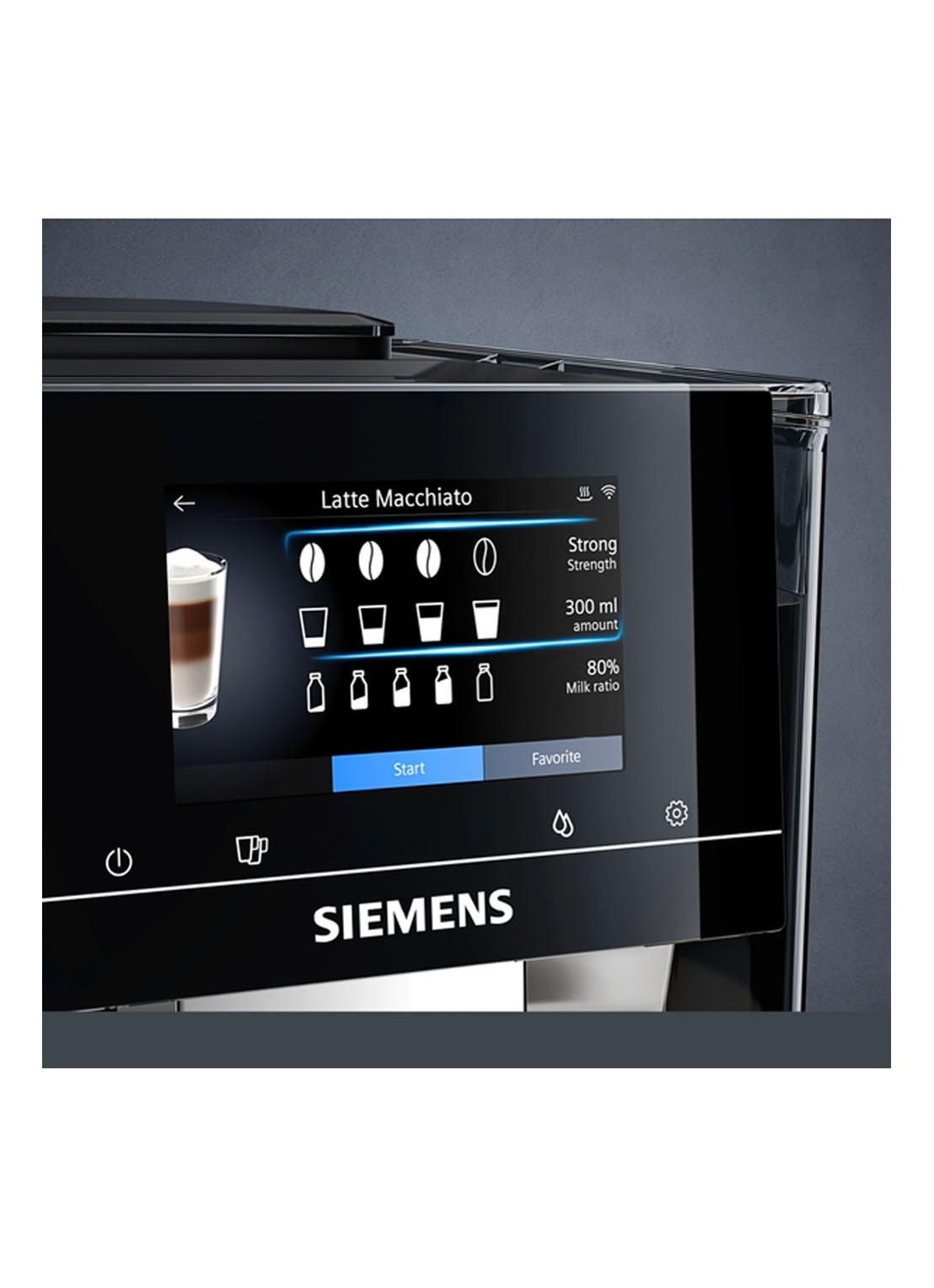 Siemens EQ.700 Classic espressomachine volautomaat TP705R01 - detail 3 donkergrijs