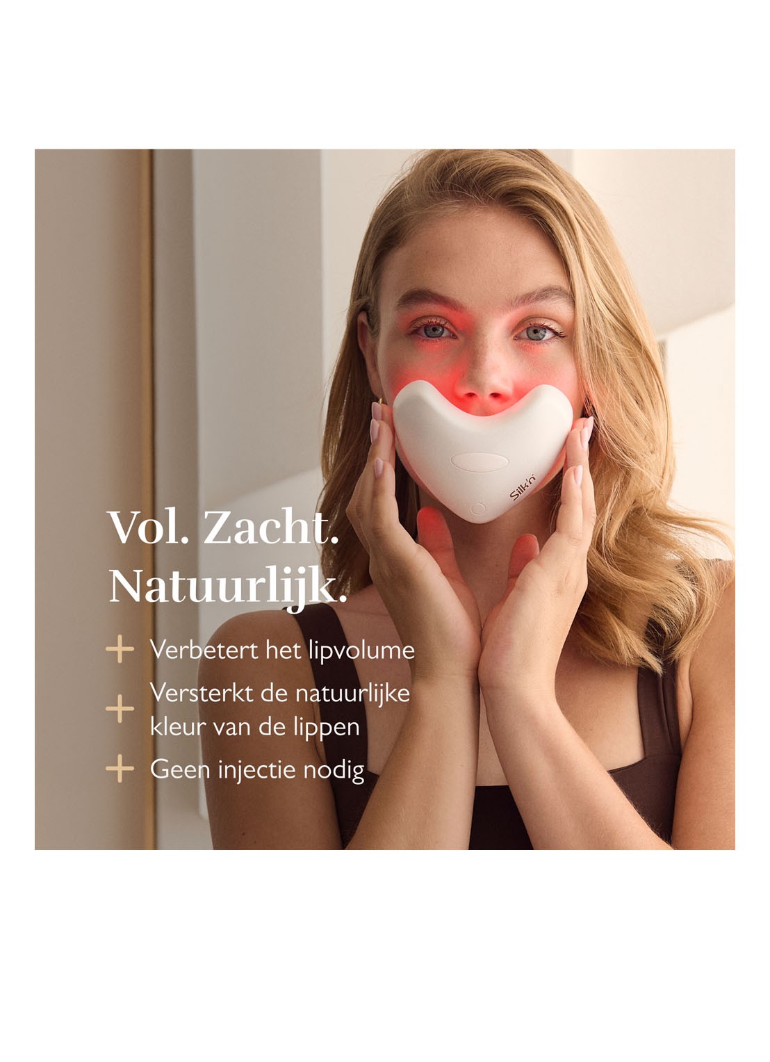 Silk'n LumiLips LED Mask - lichttherapie lipmasker - detail 2 wit