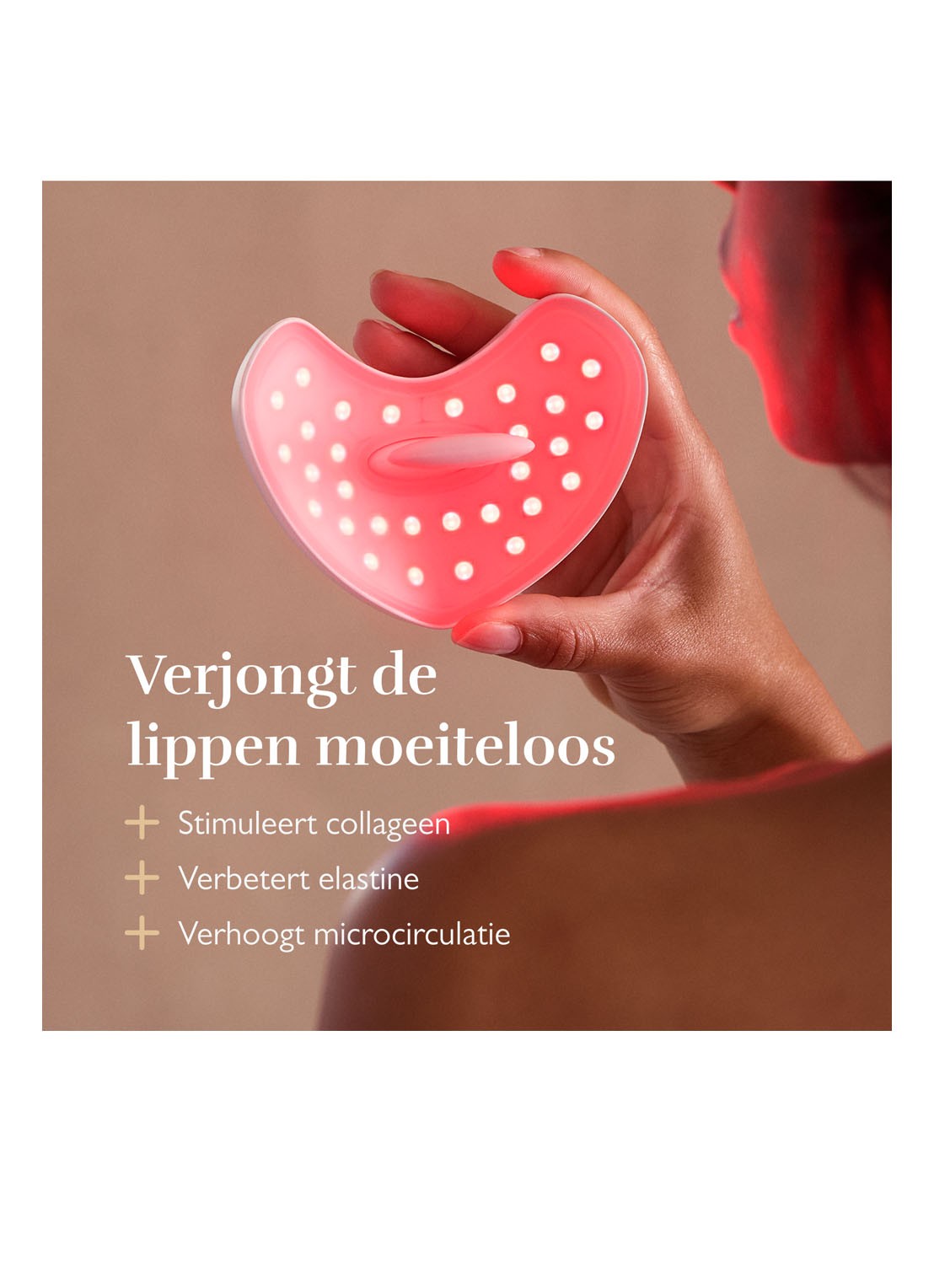 Silk'n LumiLips LED Mask - lichttherapie lipmasker - detail 3 wit