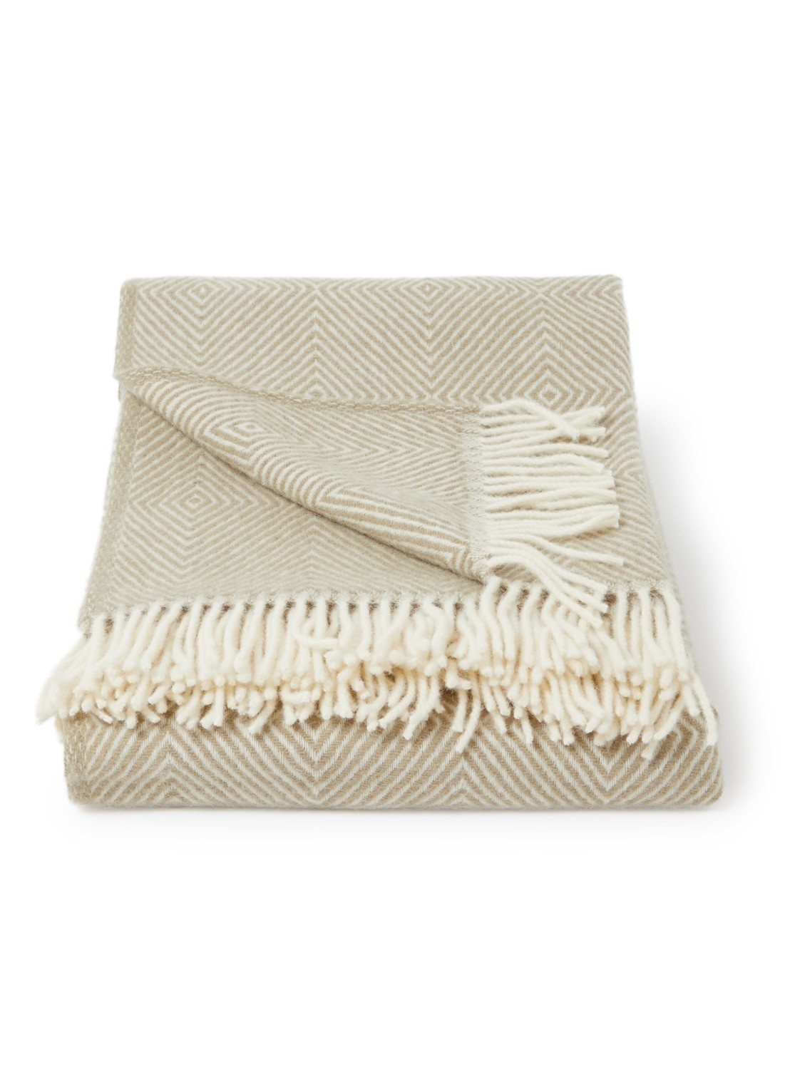 Silkeborg Uldspinderi Nature plaid van wol 140 x 240 cm - voorkant lichtgroen