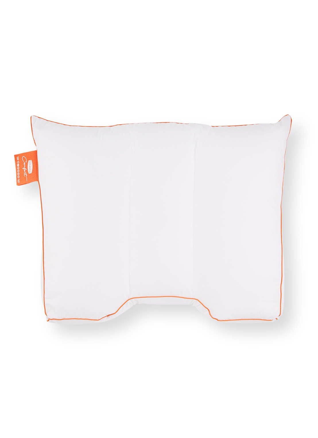 Silvana Comfort zacht 2 hoofdkussen 60 x 70 cm - voorkant oranje