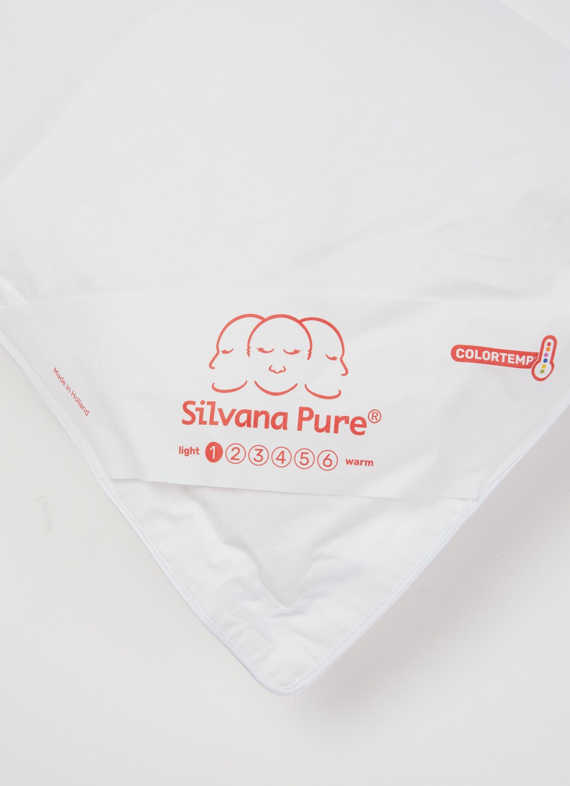 Silvana Pure Extra Light Rood solo dekbed met donsvulling - voorkant 2 wit
