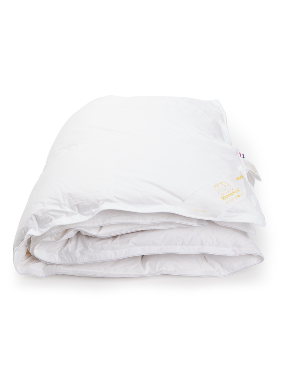 Silvana Pure Warm Geel dekbed met donsvulling - voorkant wit