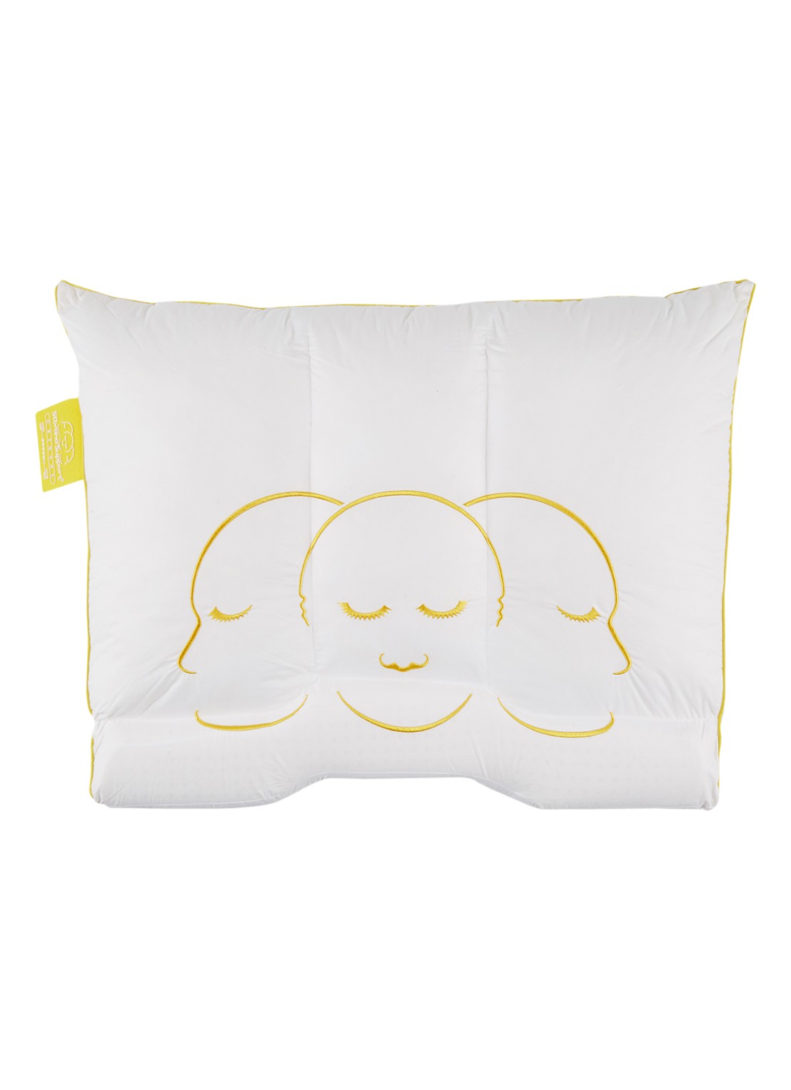 Silvana Support Cristal stevig hoofdkussen met neksteun 60 x 70 cm - voorkant geel