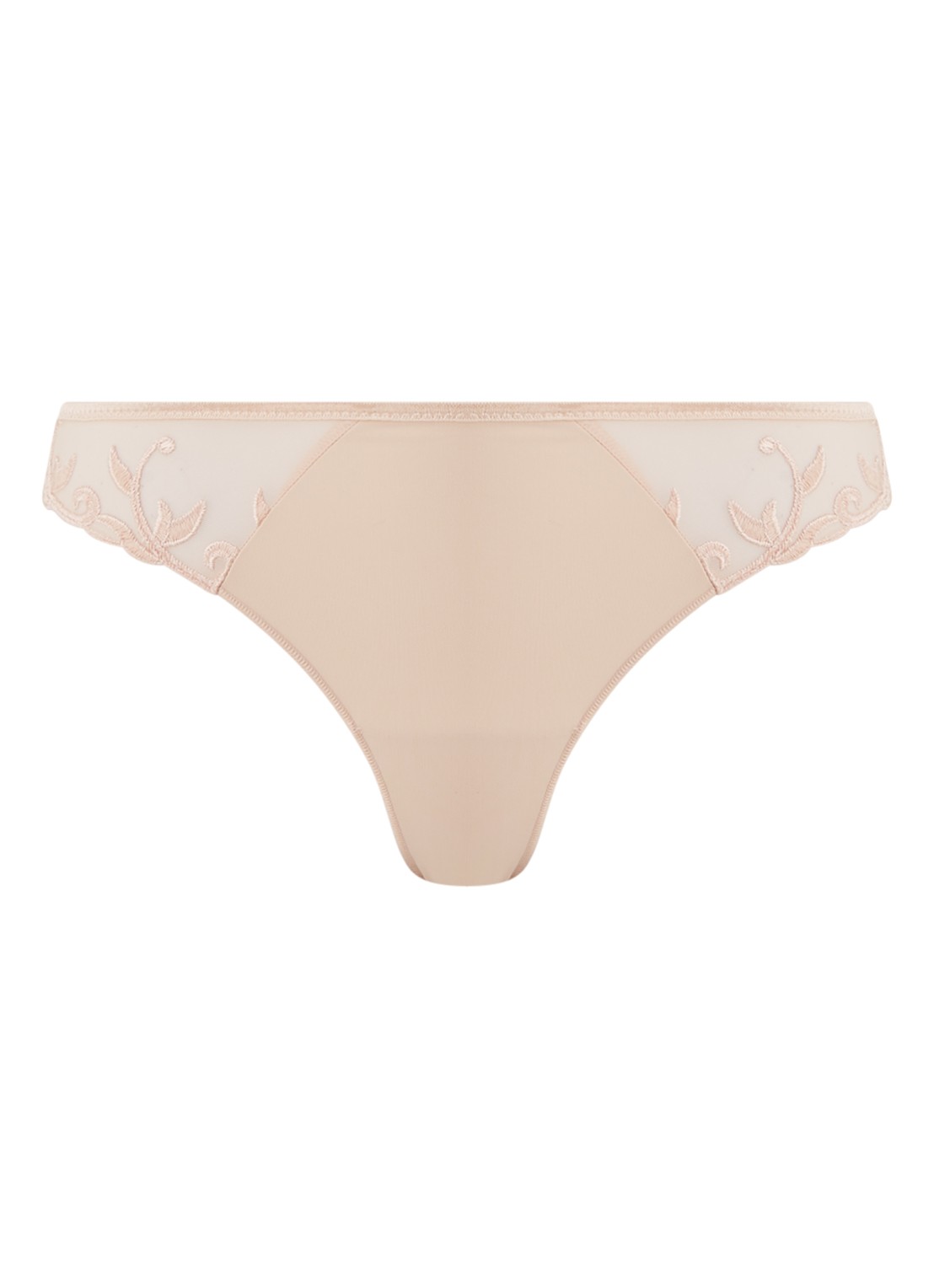 Simone Pérèle Andora string met borduring - voorkant beige