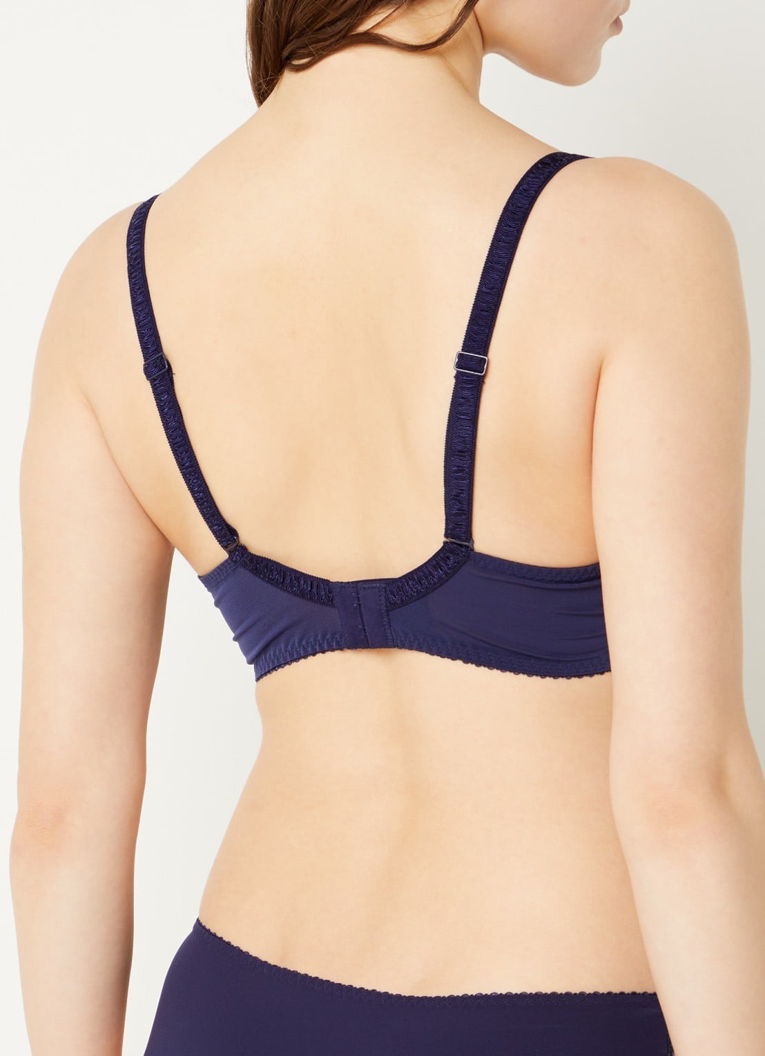 Simone Pérèle Balconette bh van kant met mesh - achterkant 6 donkerblauw