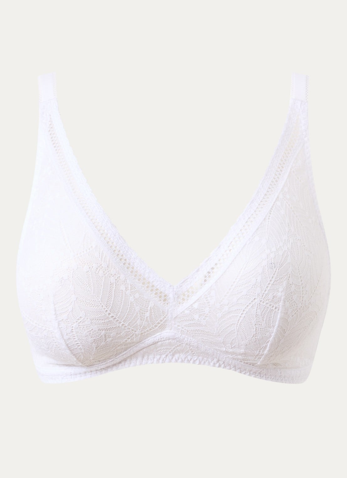 Simone Pérèle Bralette van kant - voorkant wit