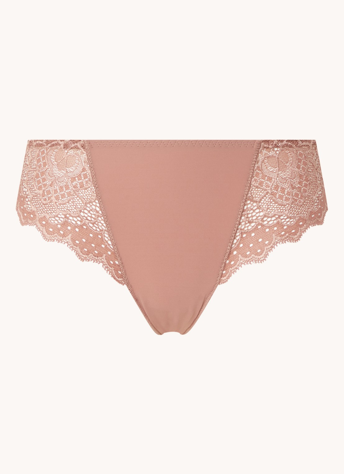 Simone Pérèle Caresse slip met kant - voorkant 3 lichtbruin