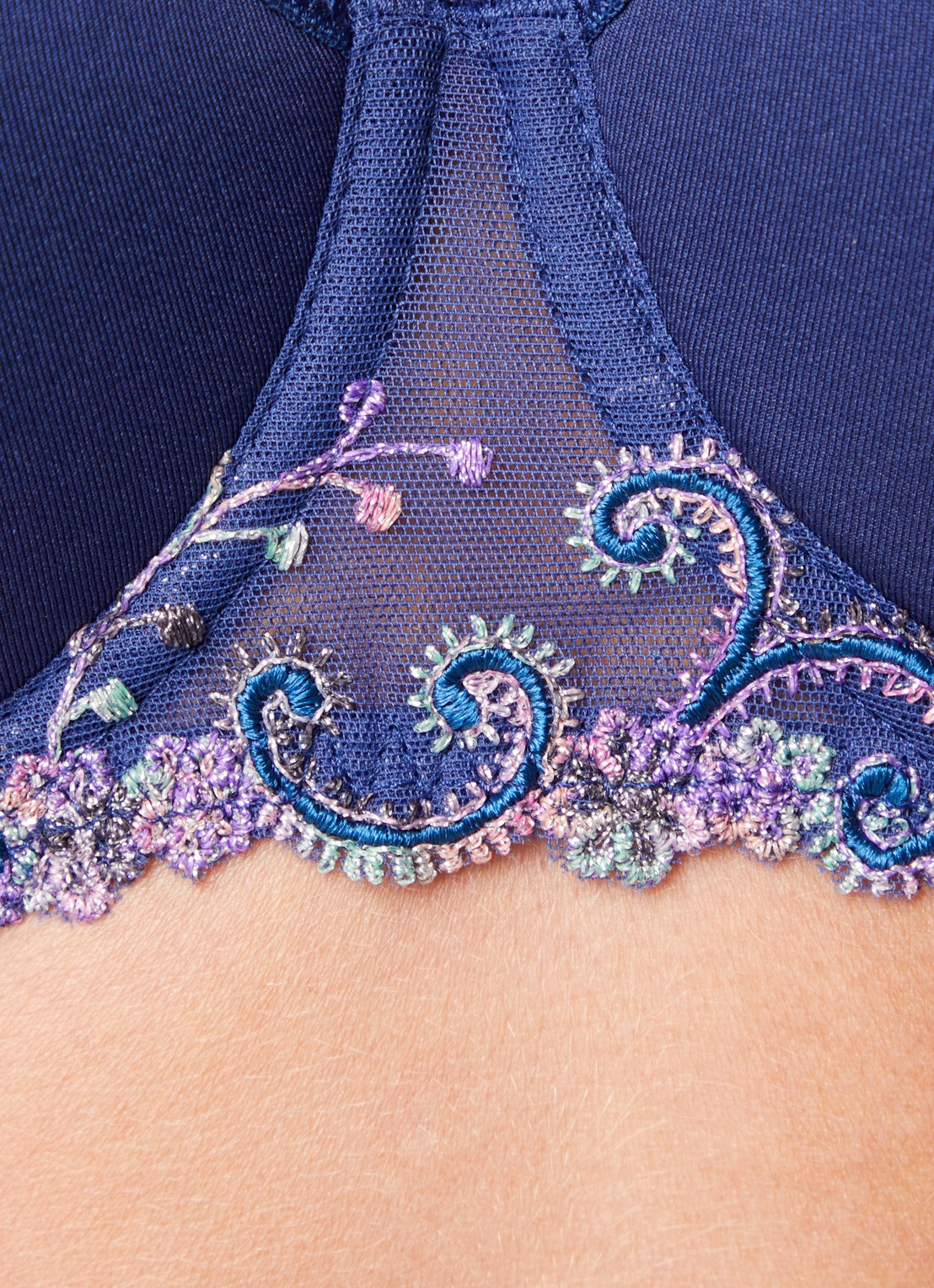 Simone Pérèle Delice beugel bh met mesh  - detail 2 royalblauw