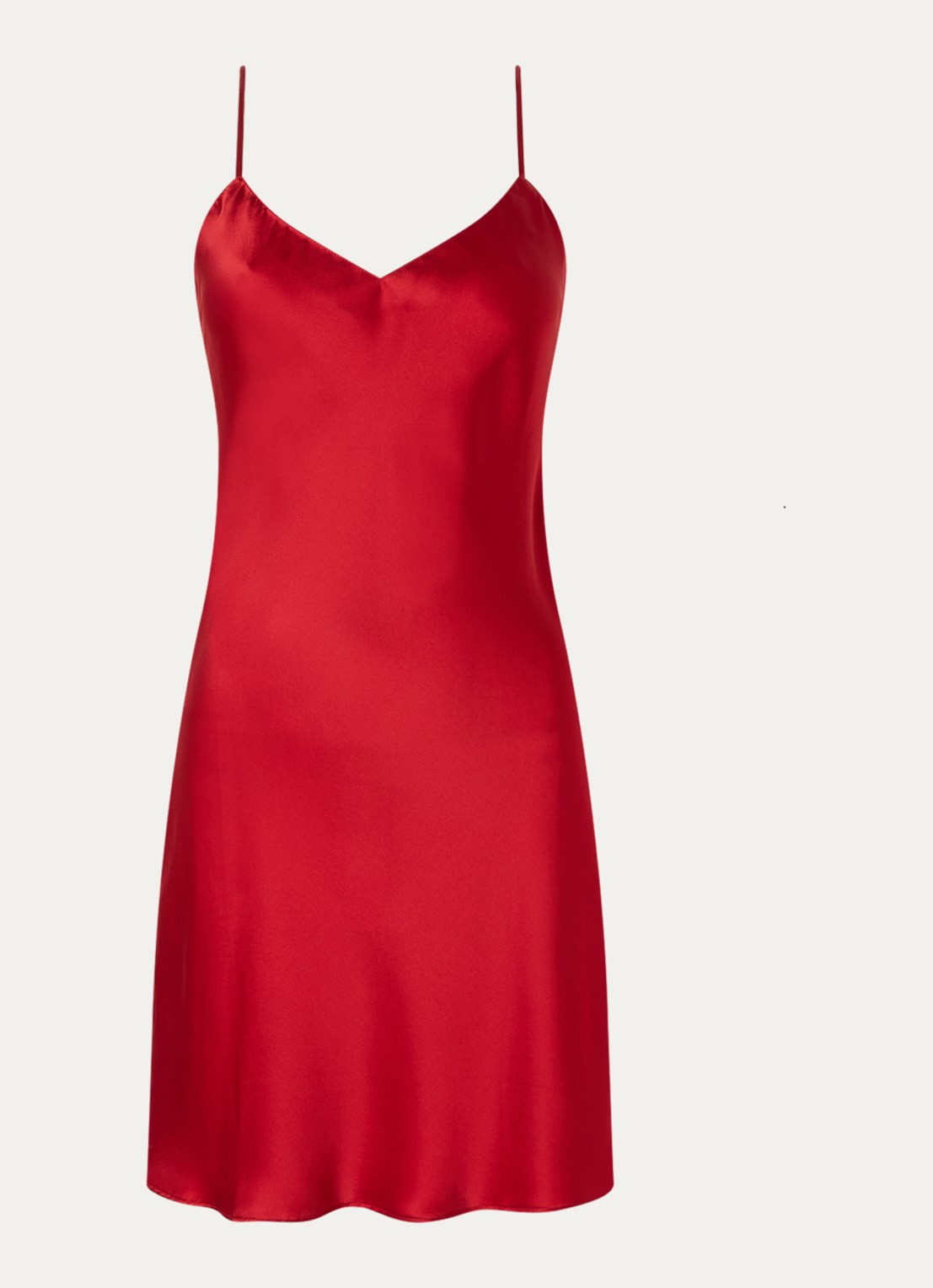 Simone Pérèle Dream slipdress van zijde - voorkant 2 rood