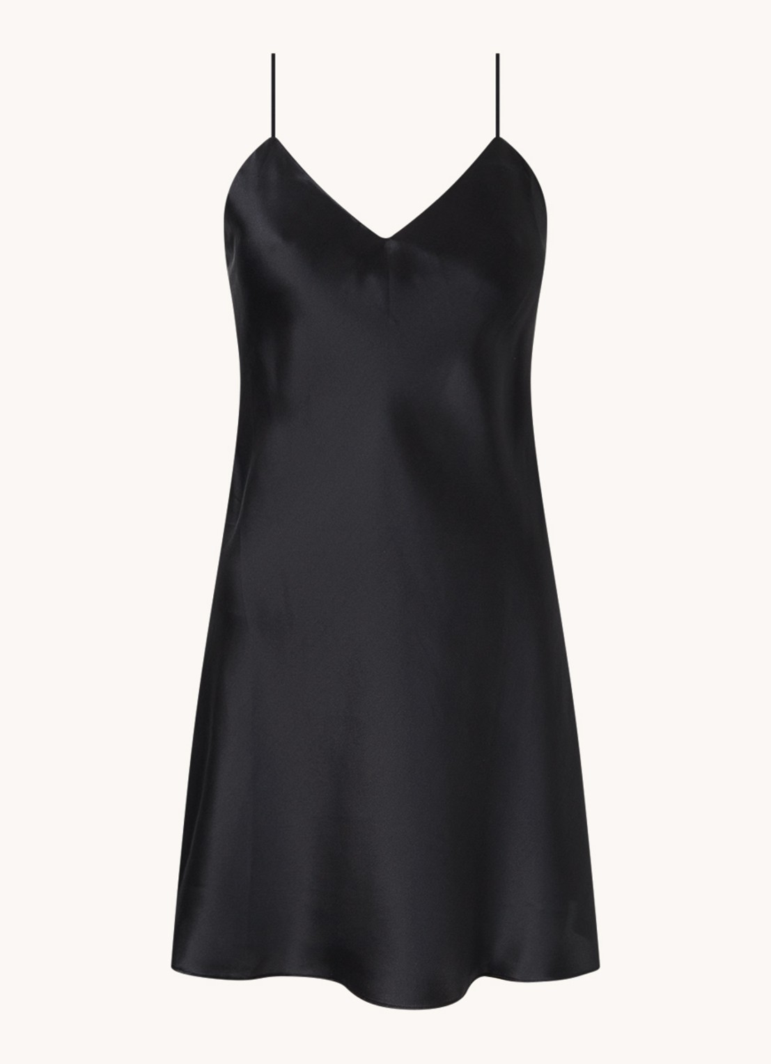 Simone Pérèle Dream slipdress van zijde - voorkant 2 zwart