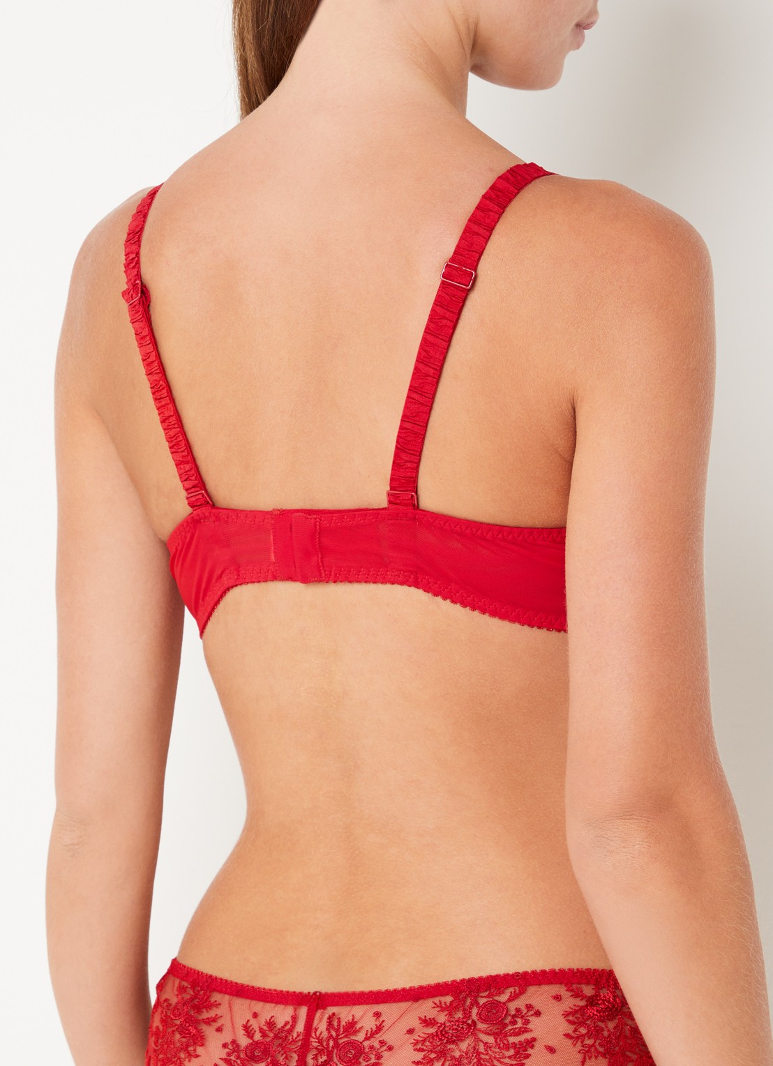 Simone Pérèle Intrigue beugel bh met overlay van mesh - achterkant 5 rood