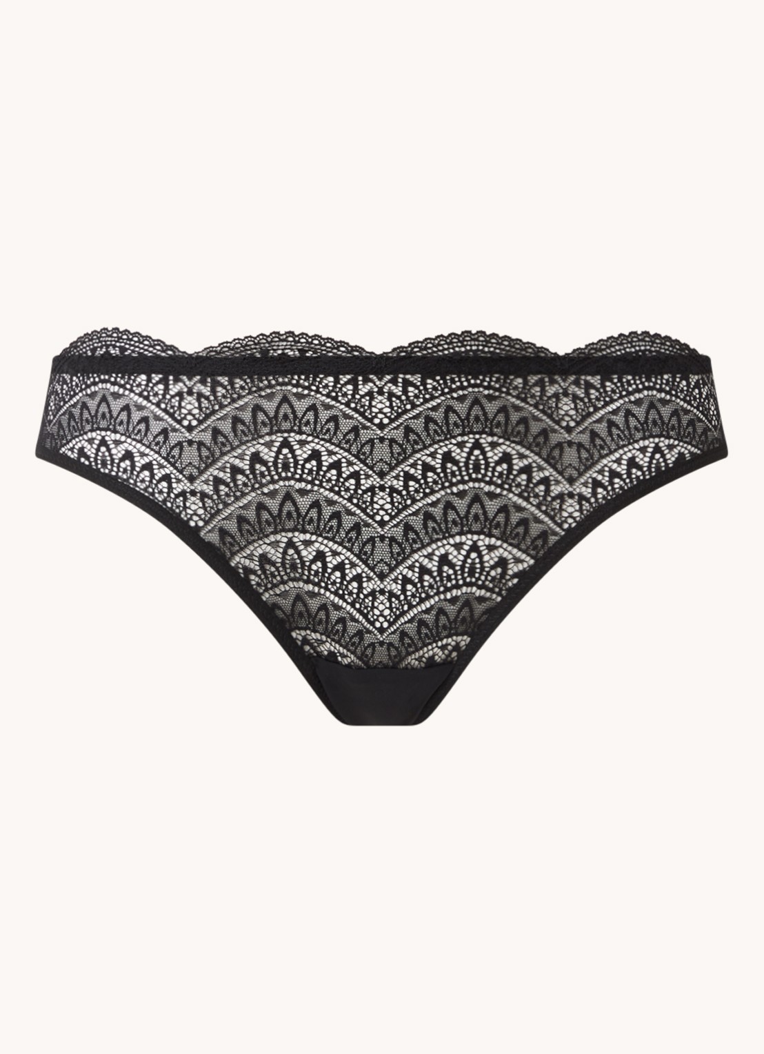 Simone Pérèle Karma slip met kant - voorkant zwart