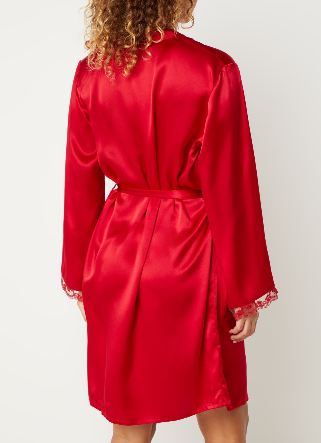 Simone Pérèle Love Me Kimono van zijde - achterkant rood