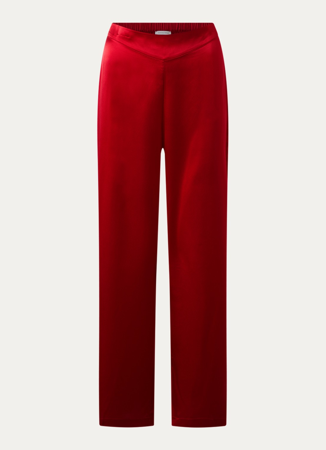 Simone Pérèle Love Me pyjamabroek van zijde - voorkant rood