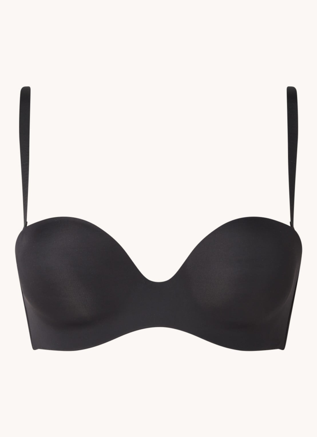 Simone Pérèle Naadloze strapless bh met uitneembare push-up en afneembare bandjes - voorkant 3 zwart