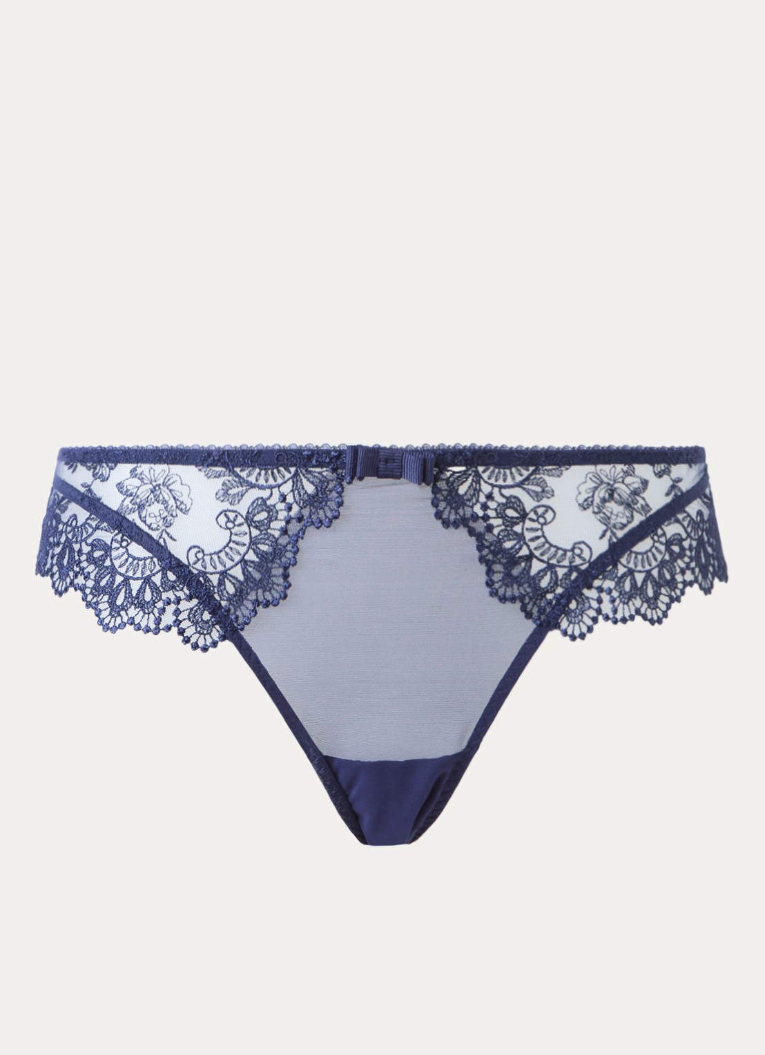 Simone Pérèle Passion slip met kant - voorkant donkerblauw
