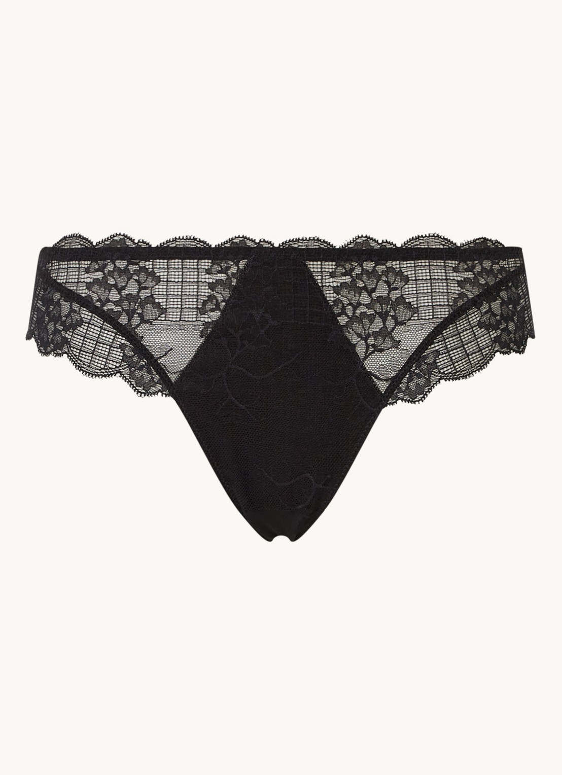 Simone Pérèle Reve slip van kant - voorkant 2 zwart