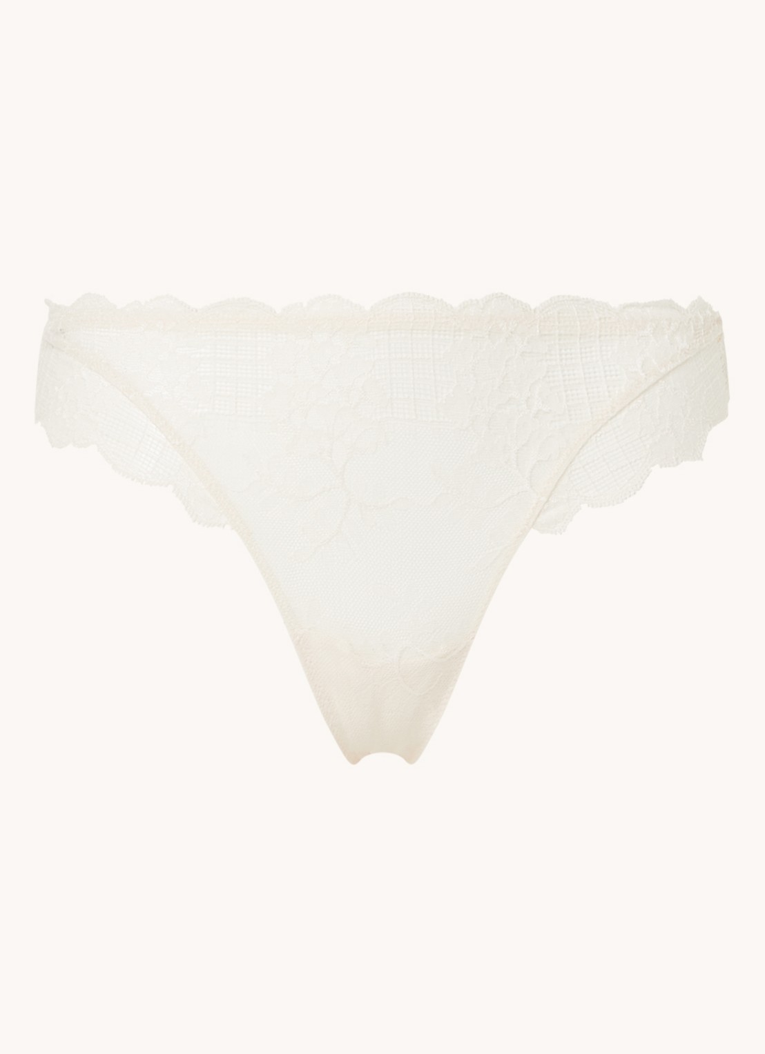 Simone Pérèle Reve tanga van kant - voorkant 3 lichtroze