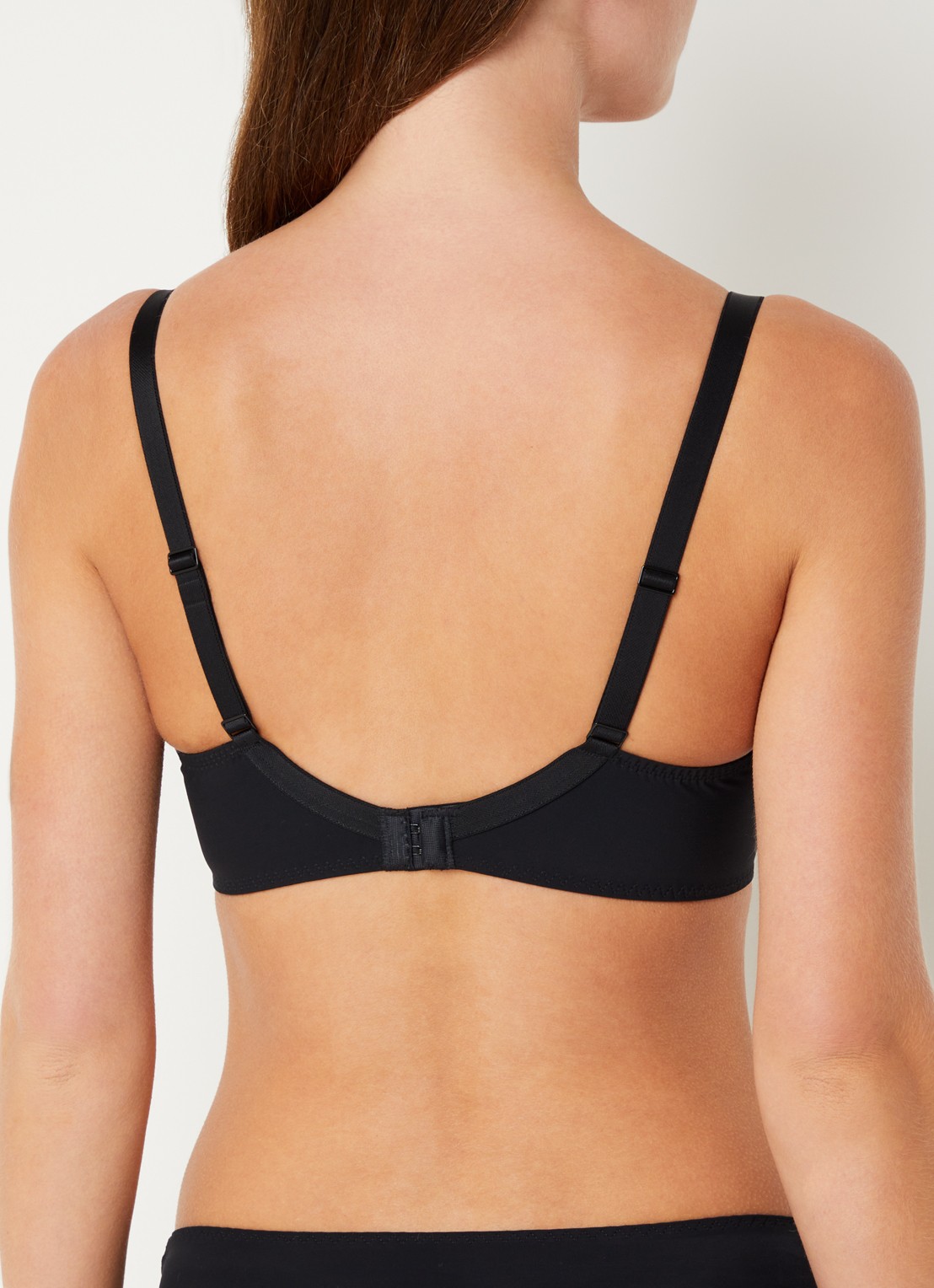 Simone Pérèle Saga plunge bh van mesh met broderie - achterkant 3 zwart