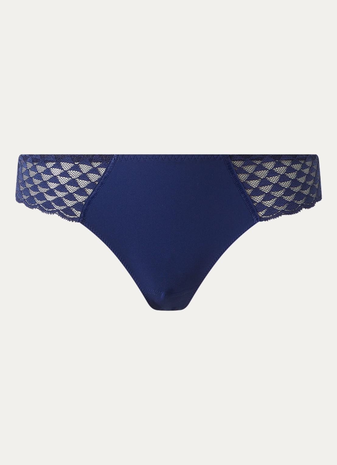 Simone Pérèle Subtile slip met kant - voorkant donkerblauw