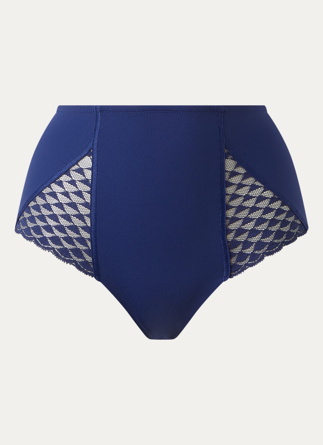 Simone Pérèle Subtle shorty met details van kant - voorkant donkerblauw