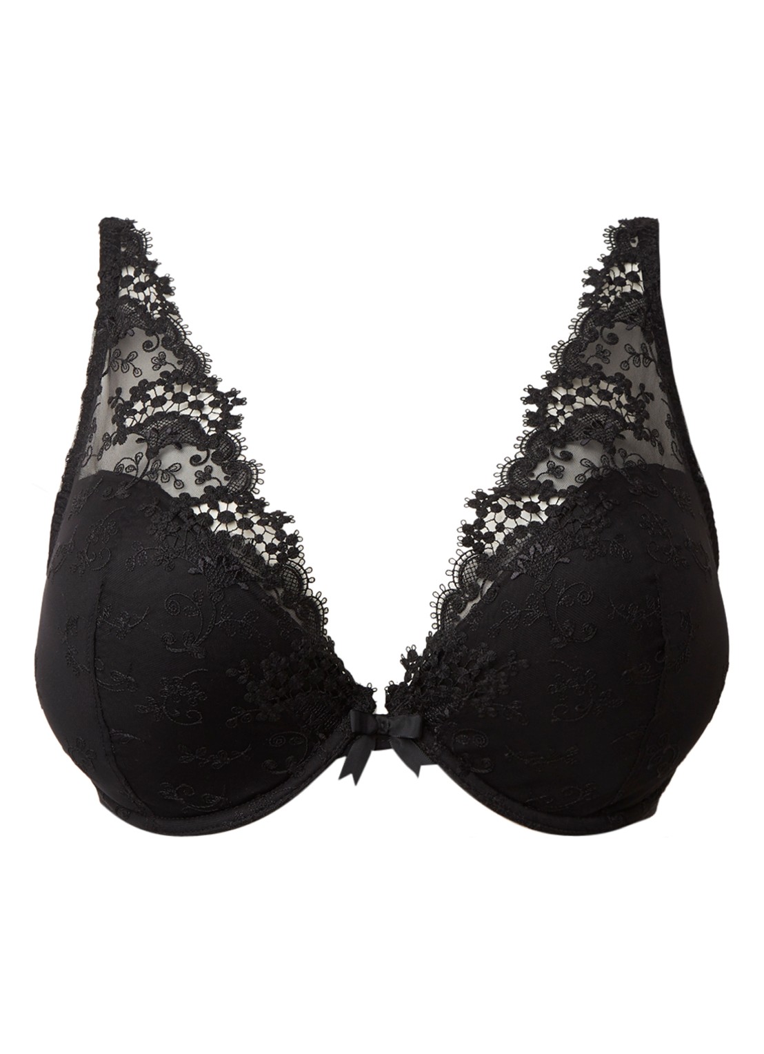 Simone Pérèle Wish push-up bh met kant - voorkant 3 zwart