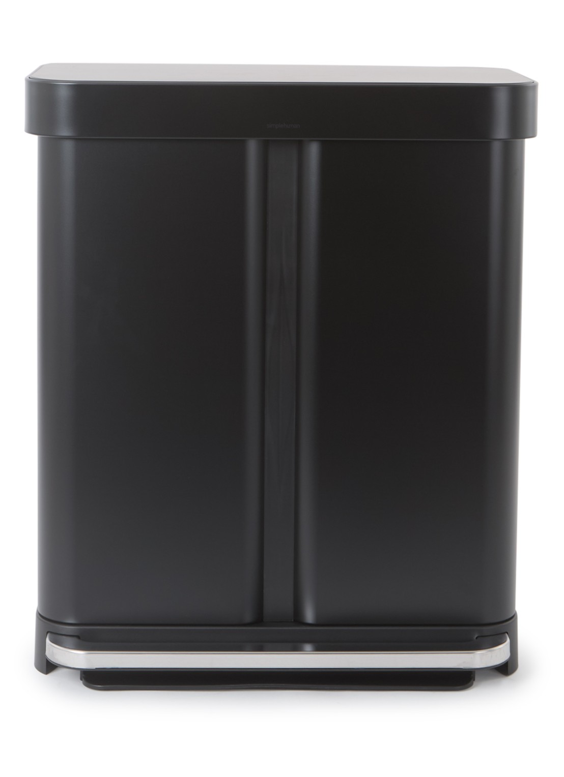 Simplehuman Line Pocket pedaalemmer 24 + 34 liter - voorkant zwart