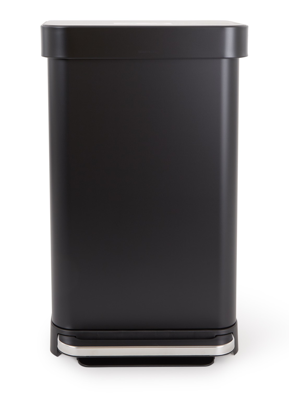 Simplehuman Pedaalemmer 45 liter - voorkant zwart