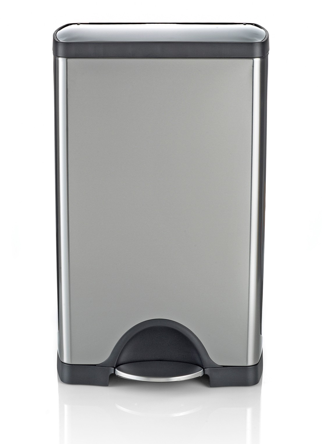 Simplehuman Rectangular pedaalemmer 38 liter - voorkant grijs