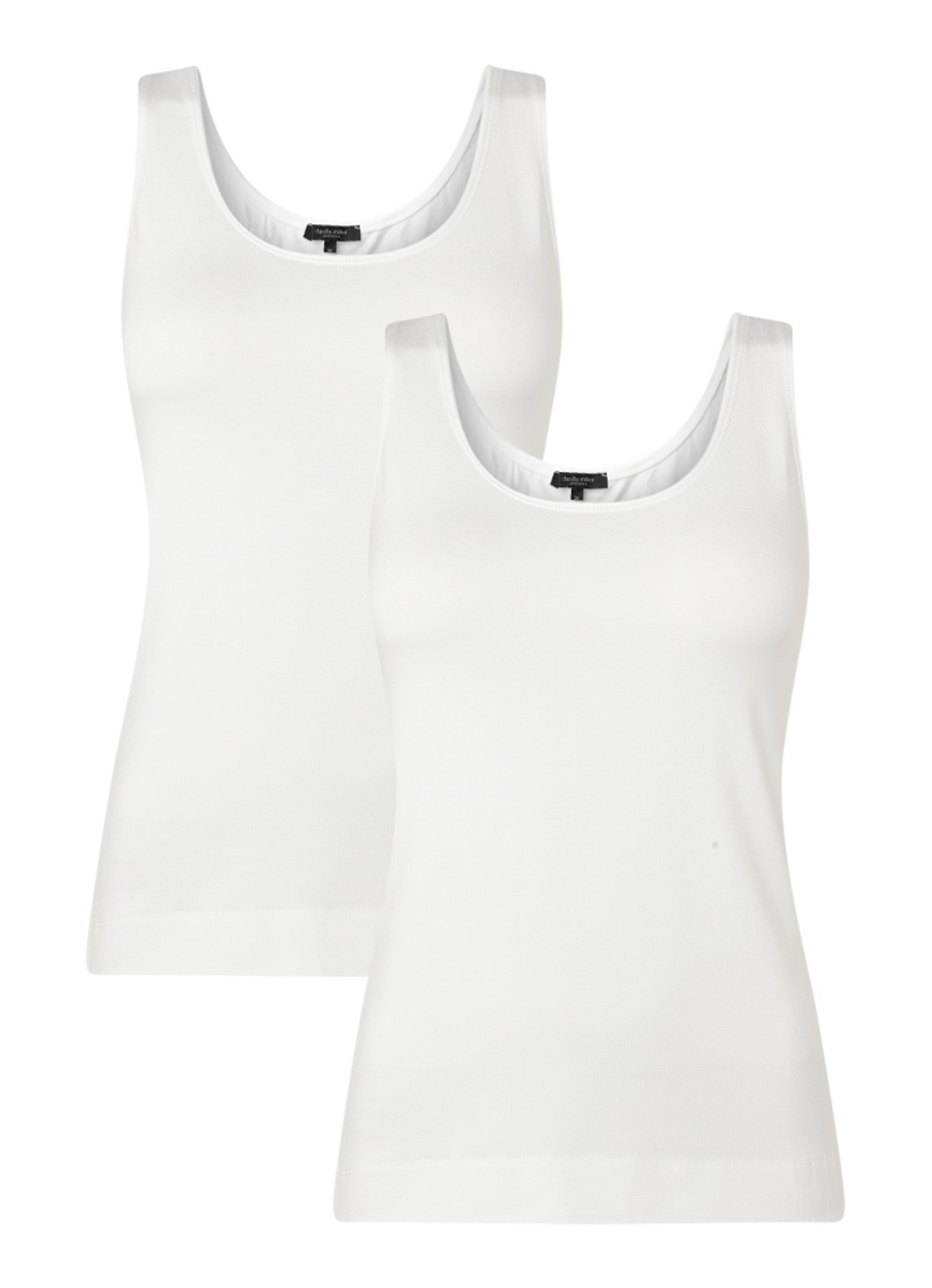 Singlet in 2-pack - voorkant 2 gebroken wit