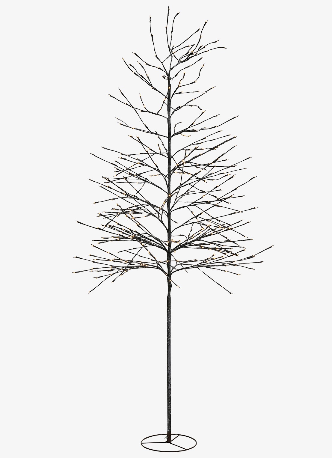 Sirius Alex kunstkerstboom met LED verlichting 210 cm - voorkant 3 bruin