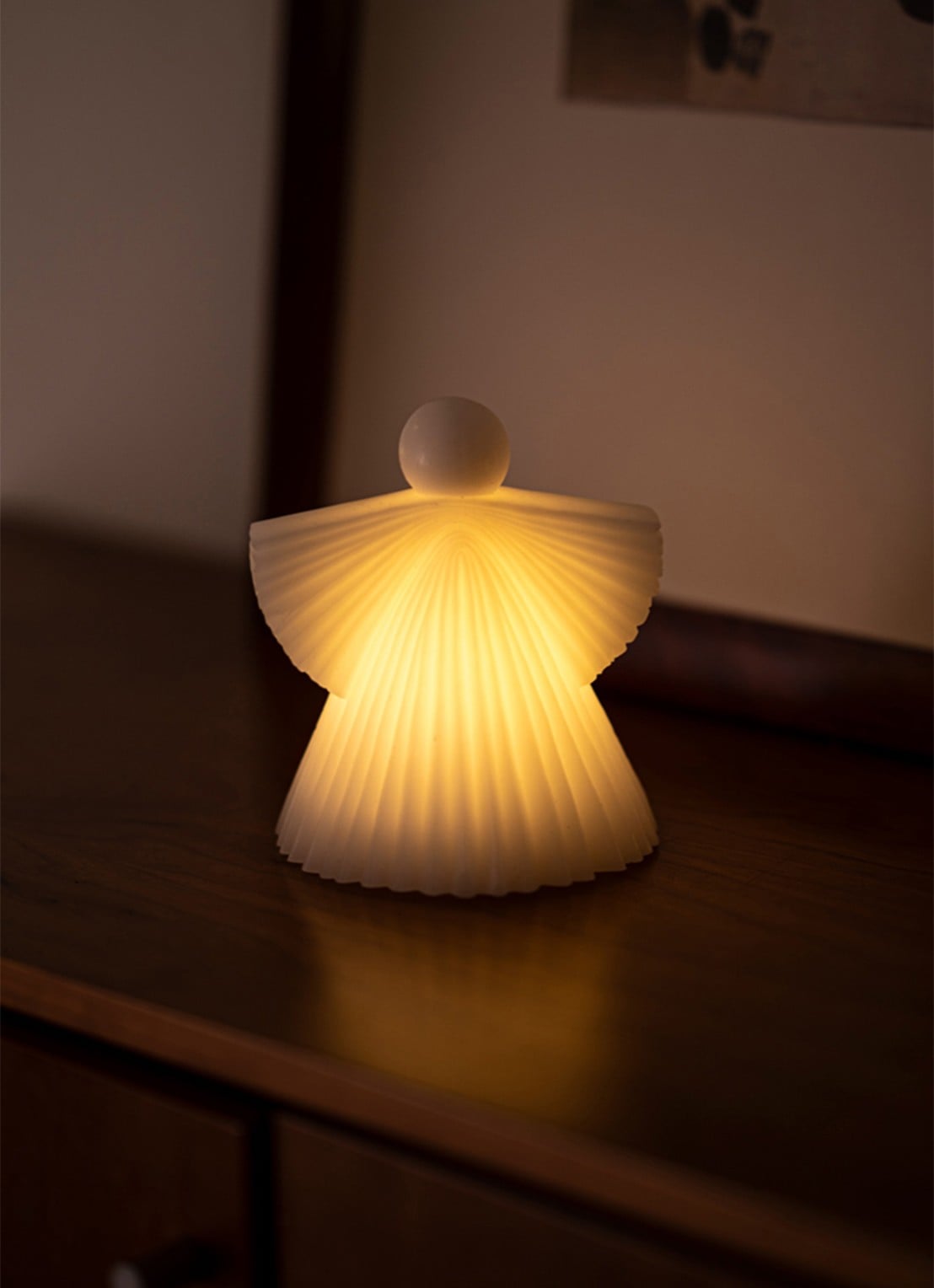 Sirius Asta Angel lichtfiguur met LED verlichting 12,5 cm - voorkant 2 wit