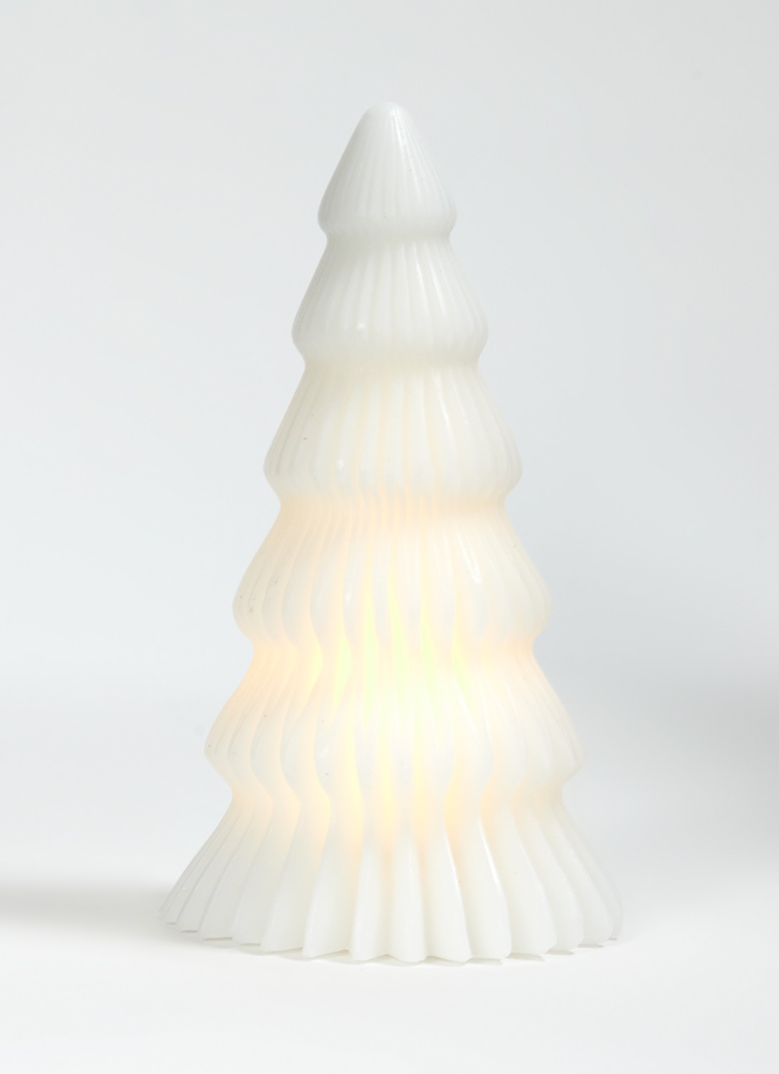 Sirius Claire kerstboom met LED verlichting 19 cm - voorkant 3 wit