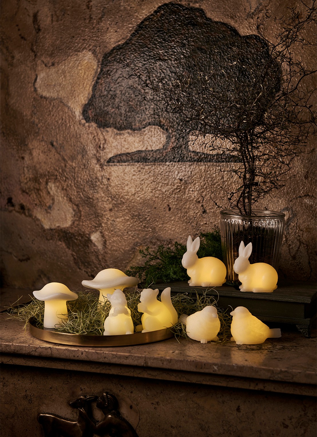 Sirius Elin Rabbit lichtfiguur met LED verlichting 10,5 cm set van 2 - detail 2 gebroken wit