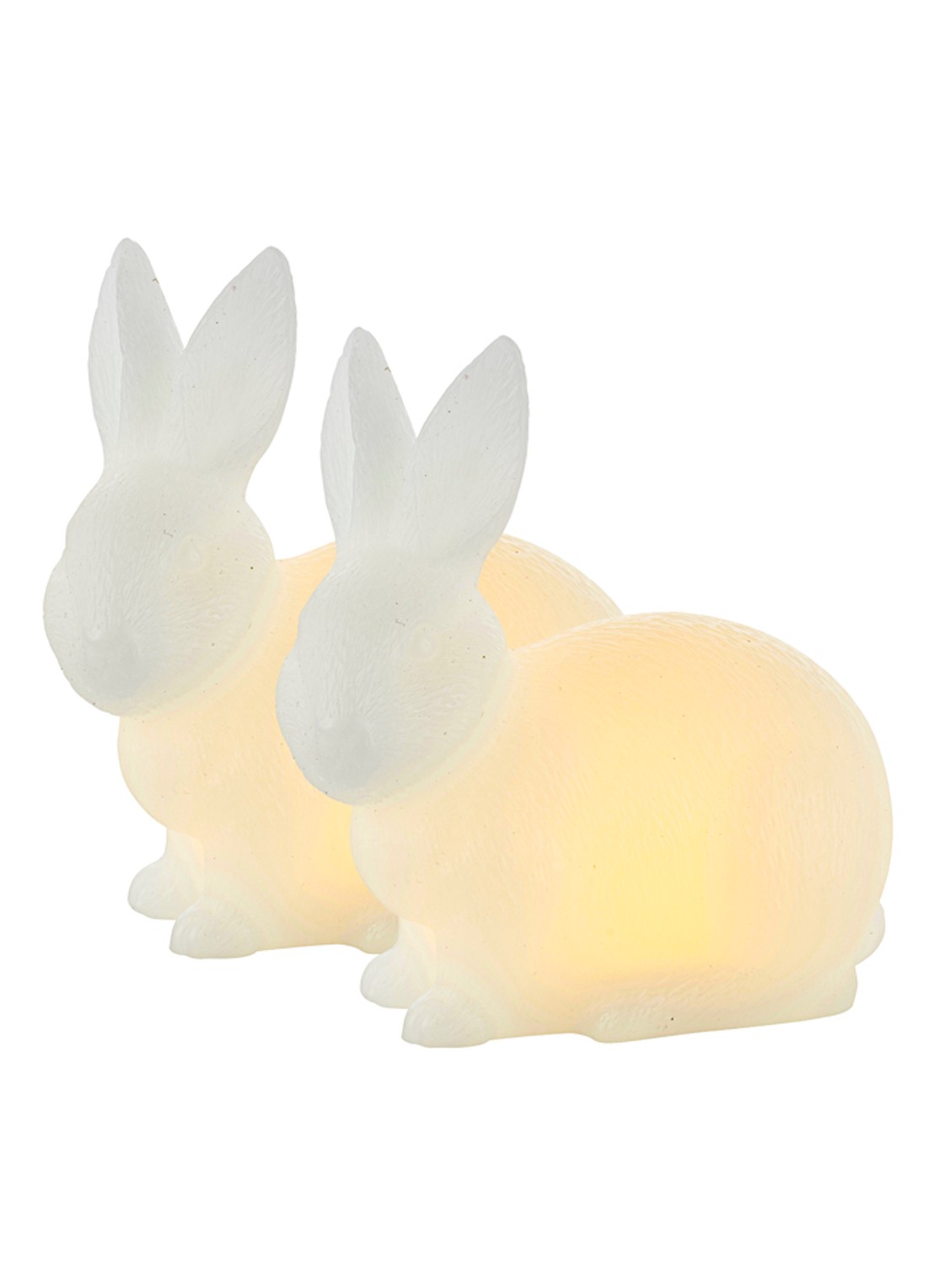 Sirius Elin Rabbit lichtfiguur met LED verlichting 10,5 cm set van 2 - voorkant 4 gebroken wit