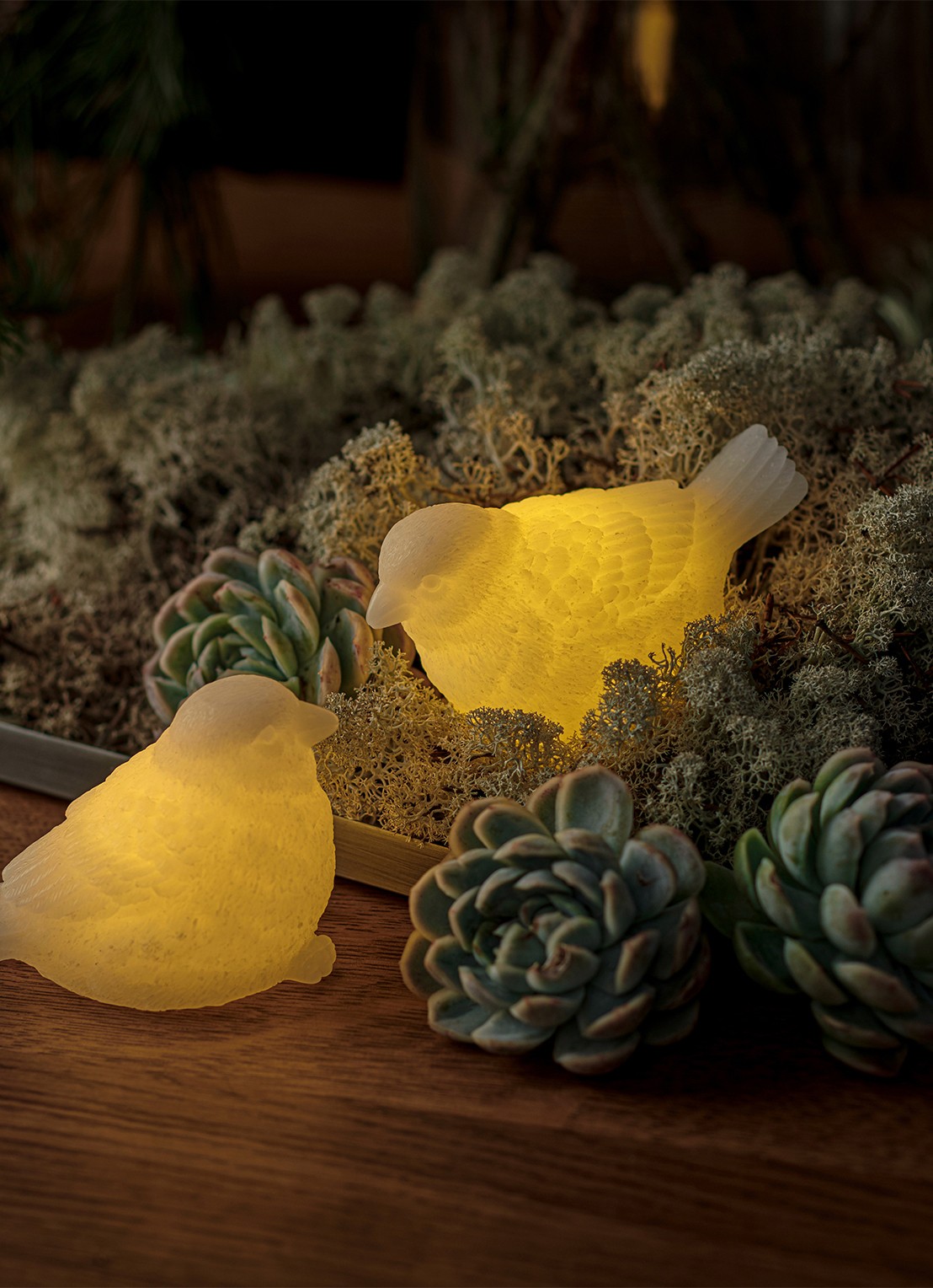 Sirius Erica Sparrow lichtfiguur met LED verlichting 10 cm - voorkant 6 gebroken wit